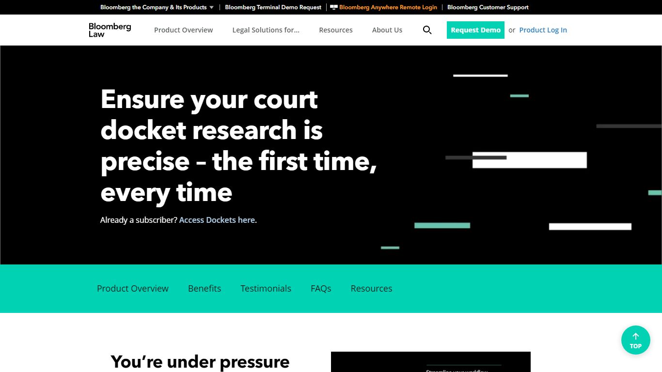 Court Dockets Search | Bloomberg Law